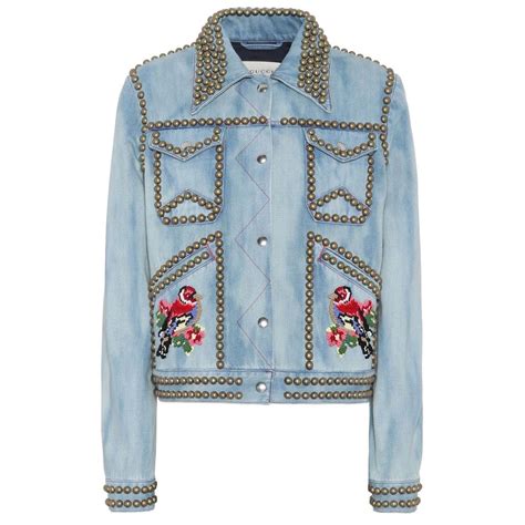 gucci studded denim jacket|genuine Gucci denim jacket.